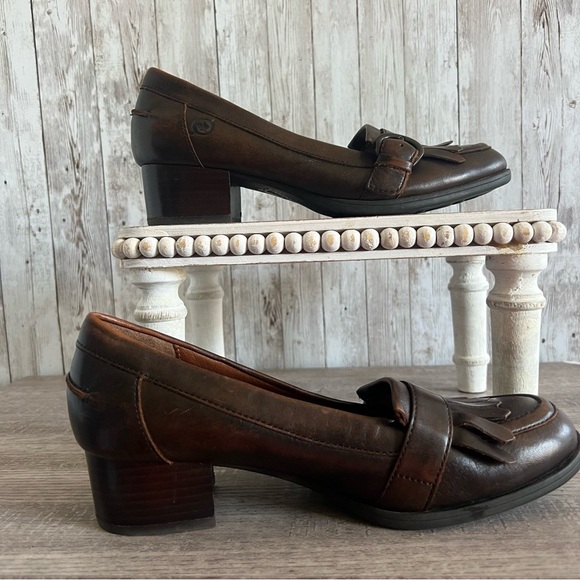 Born Classic Brown Heeled Loafers for Women 7 - Picture 4 of 7